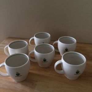Set of six Starbucks barista espresso cups